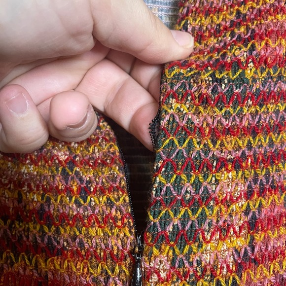 Farm Rio Medium Flowered Leopards Midi Dress Multicolored Mock Neck Long Sleeves - Picture 7 of 11